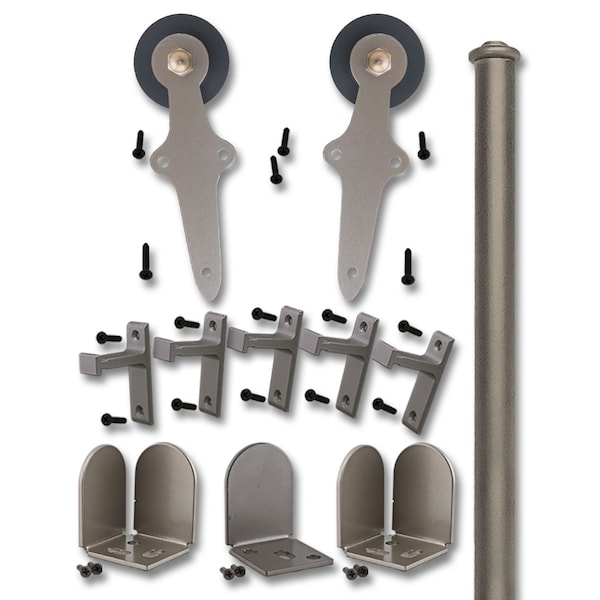 Quiet Glide Satin Nickel 72" Wright Sliding Door Hardware QG.1300.WR.02